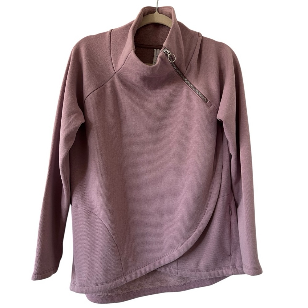 Athleta Cozy Karma Asym Pullover | Mauve | Size Medium